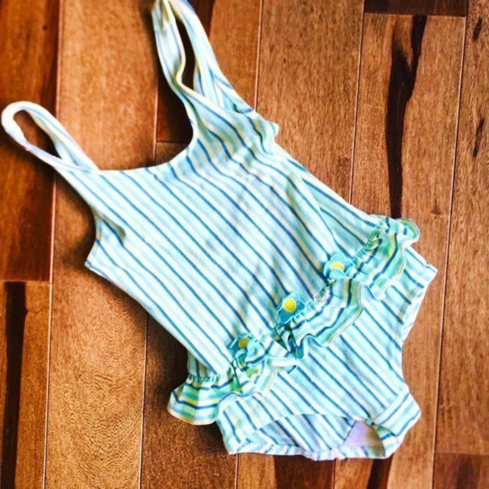 Florence Eiseman Green/Yellow Swim Suit 3T GUC‎ - Picture 2 of 11